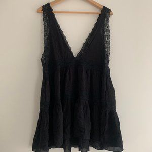 Free People – Look of Love Lace Trim Slip Dress S